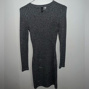 Gray Knitted BodyCon Dress